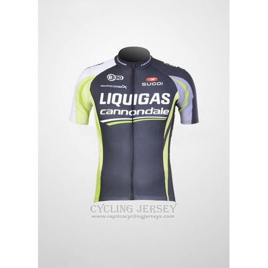 2011 Cycling Jersey Liquigas Cannondale Black and Green Short Sleeve and Bib Short